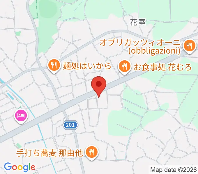 ミュージックプラント 花室スタジオの地図
