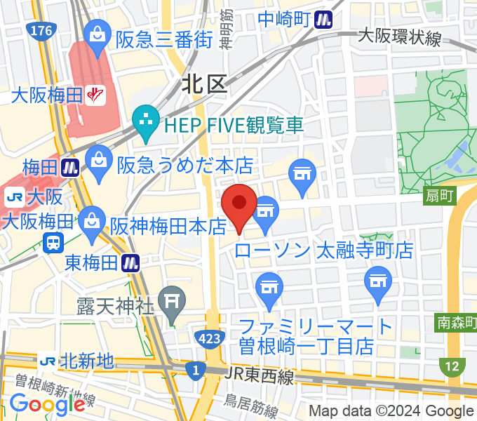 東梅田B-flatの場所