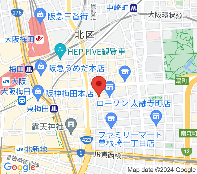 東梅田B-flatの場所