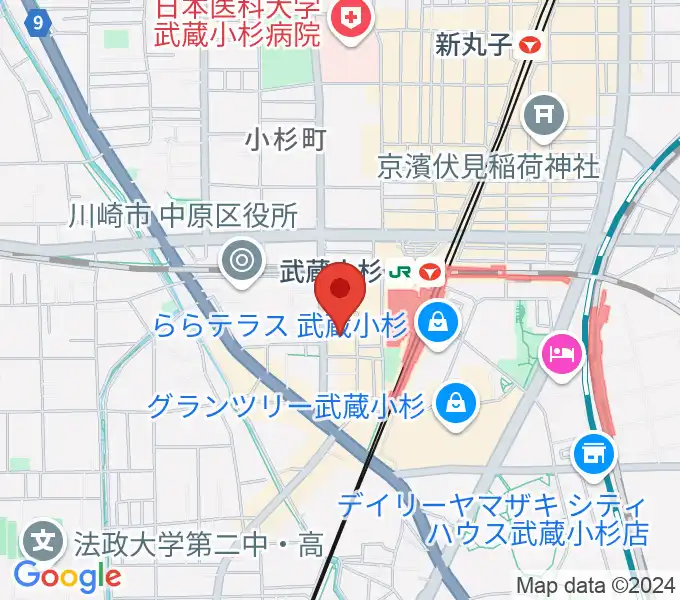 ヨークカルチャーセンター小杉の地図