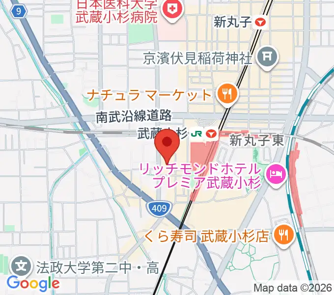 ヨークカルチャーセンター小杉の地図