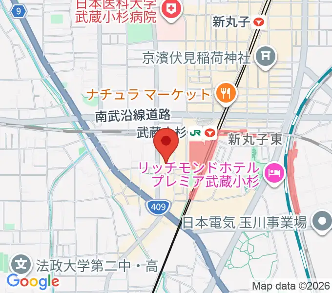 ヨークカルチャーセンター小杉の地図