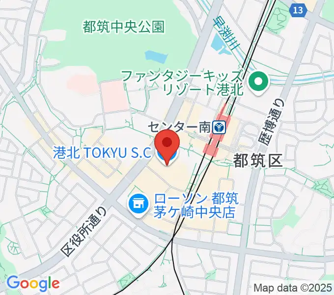 港北カルチャーセンターの地図