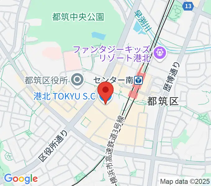 港北カルチャーセンターの地図