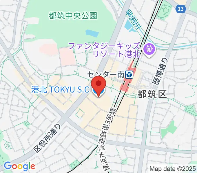 港北カルチャーセンターの地図