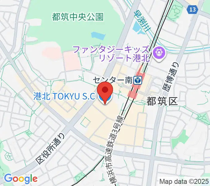 港北カルチャーセンターの地図
