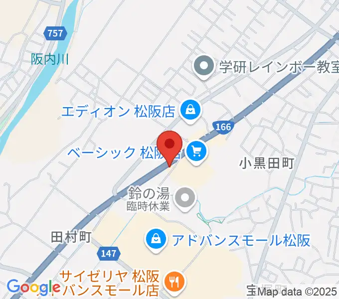 村井楽器 松阪店の地図