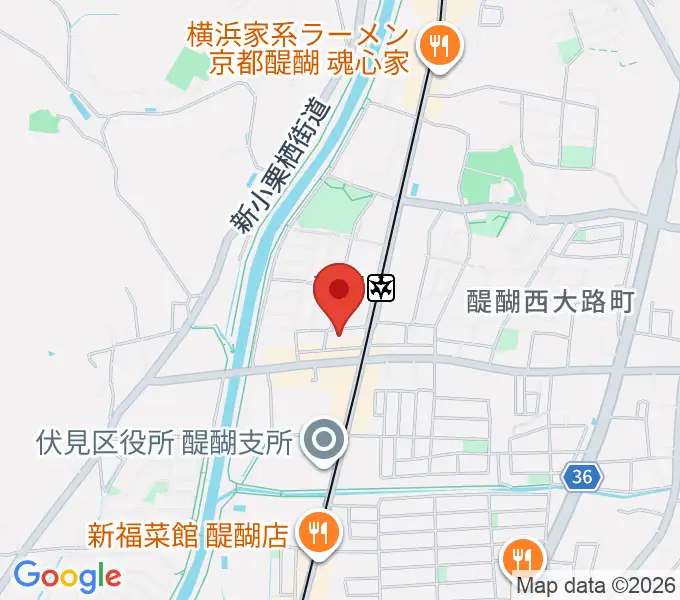 醍醐カルチャーセンターの地図