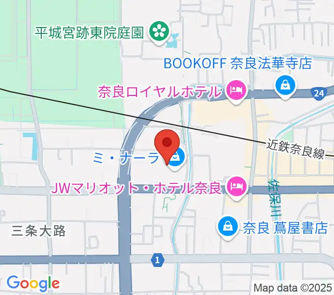 奈良カルチャーセンターの地図