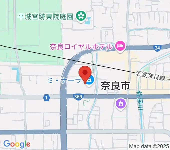 奈良カルチャーセンターの地図