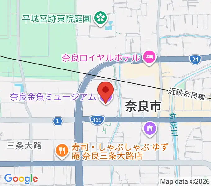奈良カルチャーセンターの地図