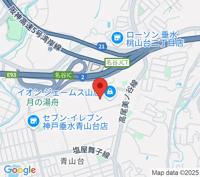 ジェームス山カルチャーセンターの地図