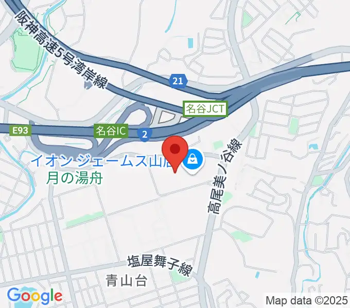 ジェームス山カルチャーセンターの地図