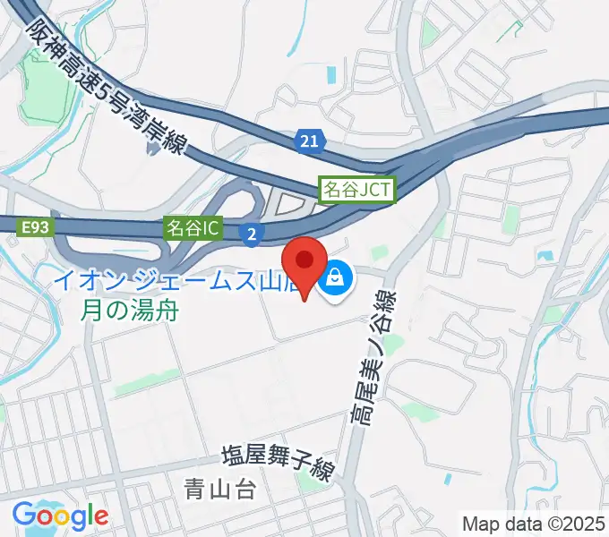 ジェームス山カルチャーセンターの地図