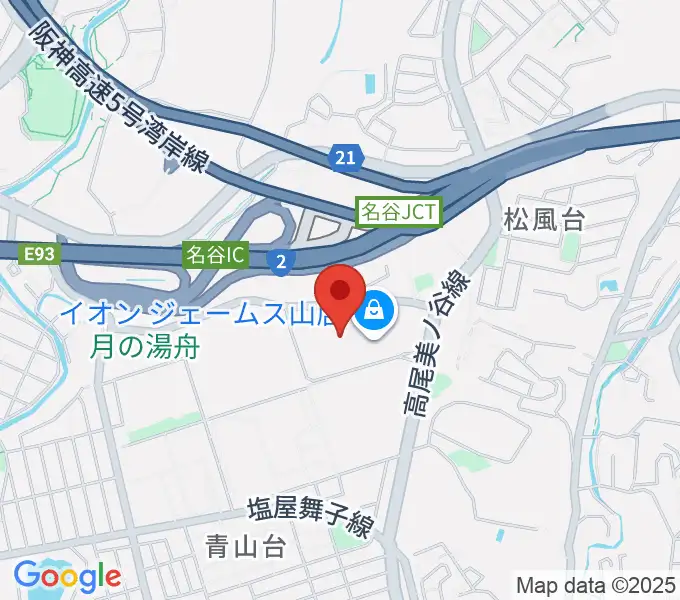 ジェームス山カルチャーセンターの地図