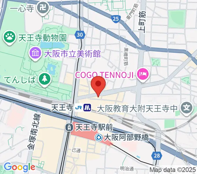 Divaluxe天王寺校の地図