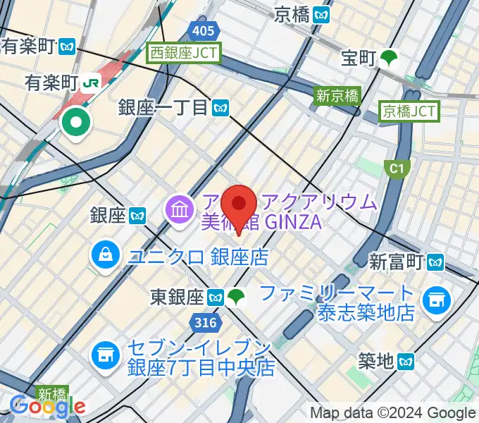 銀座フェニックスプラザの地図