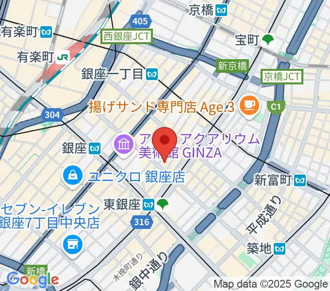 銀座フェニックスプラザの地図