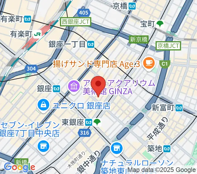 銀座フェニックスプラザの地図