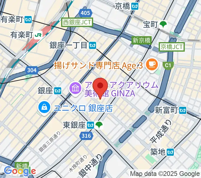 銀座フェニックスプラザの地図