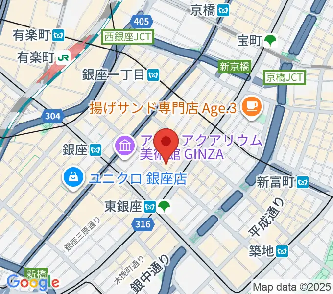 銀座フェニックスプラザの地図