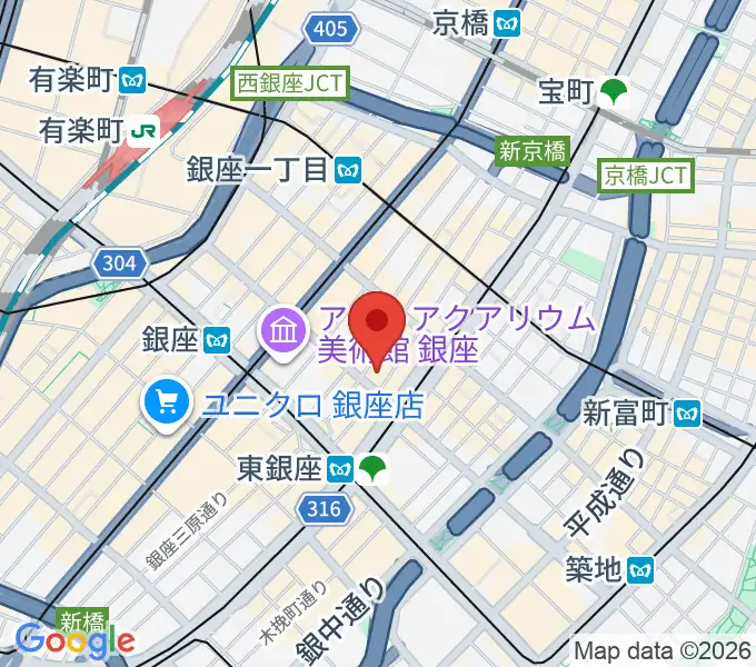 銀座フェニックスプラザの地図