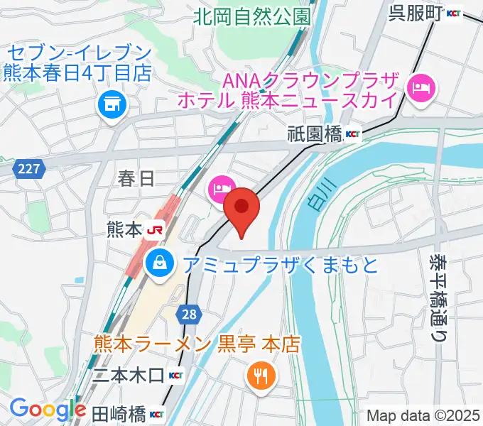 くまもと森都心プラザの地図