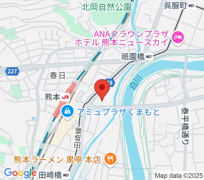 くまもと森都心プラザの地図