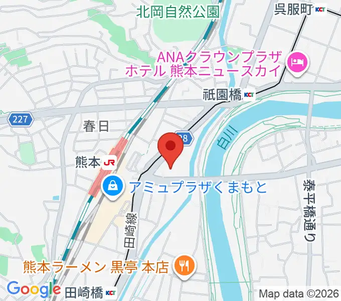 くまもと森都心プラザの地図