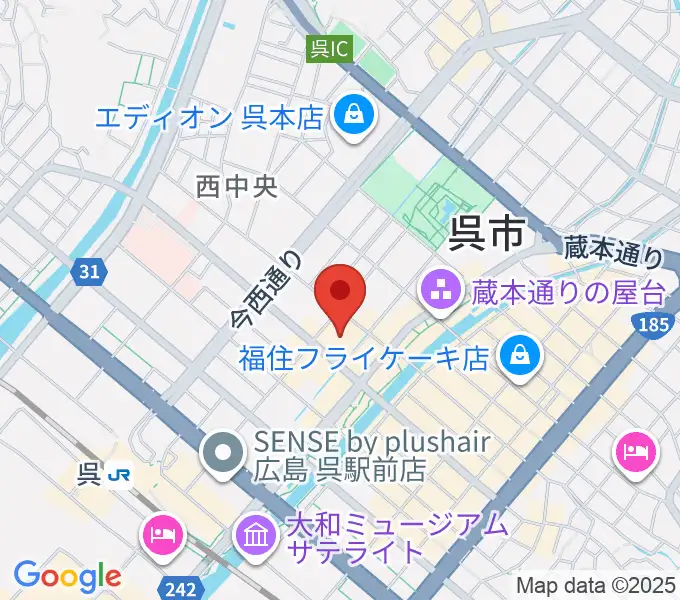 呉信用金庫ホールの地図