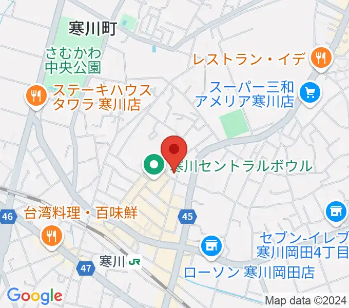 長谷川楽器店 寒川センターの地図