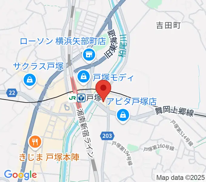 昭和音楽大学附属音楽・バレエ教室 戸塚校の地図