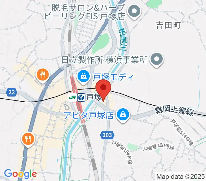 昭和音楽大学附属音楽・バレエ教室 戸塚校の地図