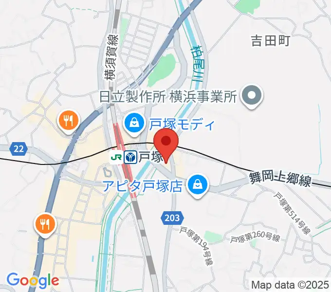 昭和音楽大学附属音楽・バレエ教室 戸塚校の地図