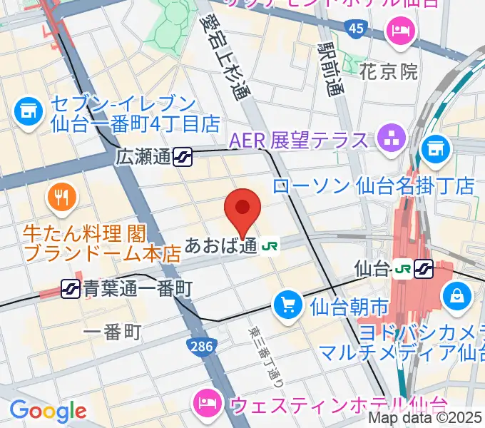 昭和音楽大学附属音楽教室 仙台校の地図