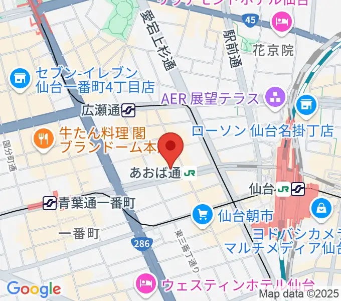 昭和音楽大学附属音楽教室 仙台校の地図