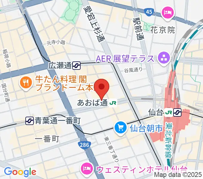 昭和音楽大学附属音楽教室 仙台校の地図