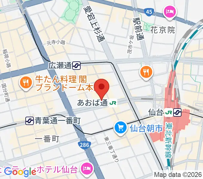 昭和音楽大学附属音楽教室 仙台校の地図