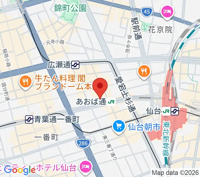 昭和音楽大学附属音楽教室 仙台校の地図