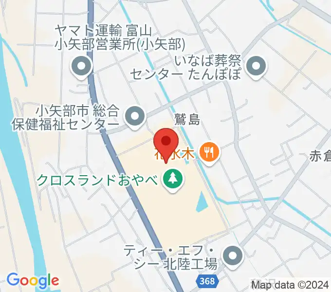 クロスランドおやべの地図