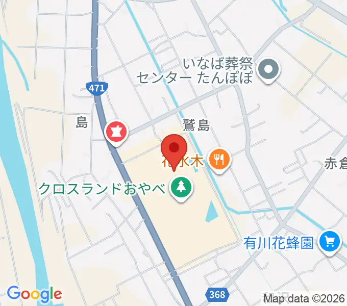 クロスランドおやべの地図
