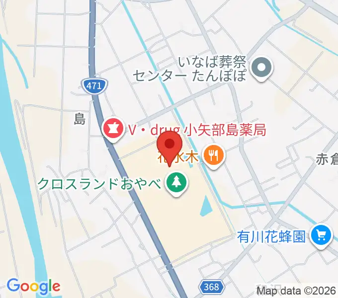 クロスランドおやべの地図