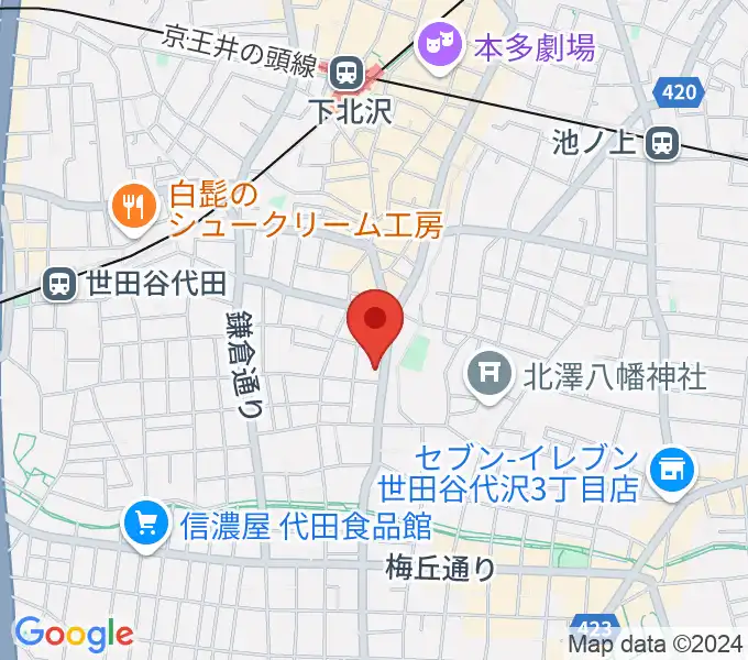 下北沢BASEMENT BARの地図