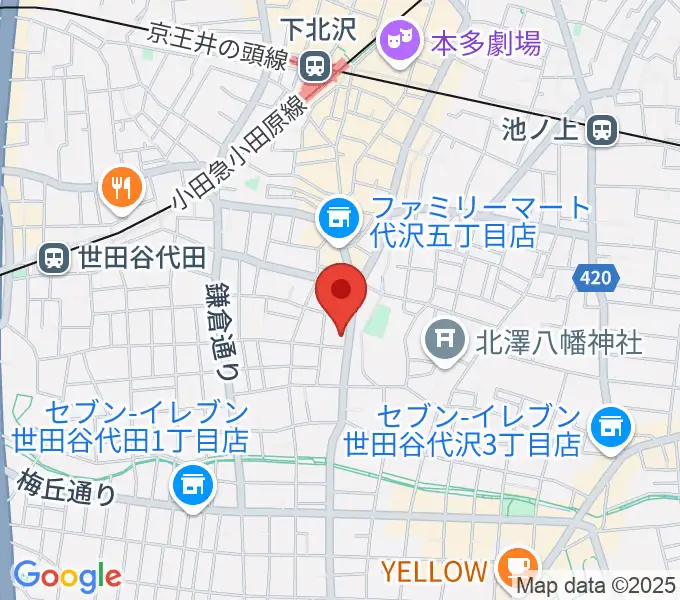 下北沢BASEMENT BARの地図
