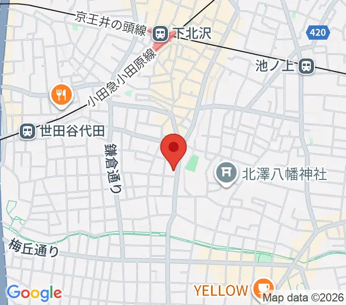 下北沢BASEMENT BARの地図