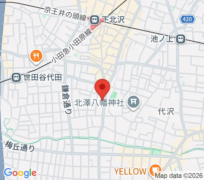 下北沢BASEMENT BARの地図
