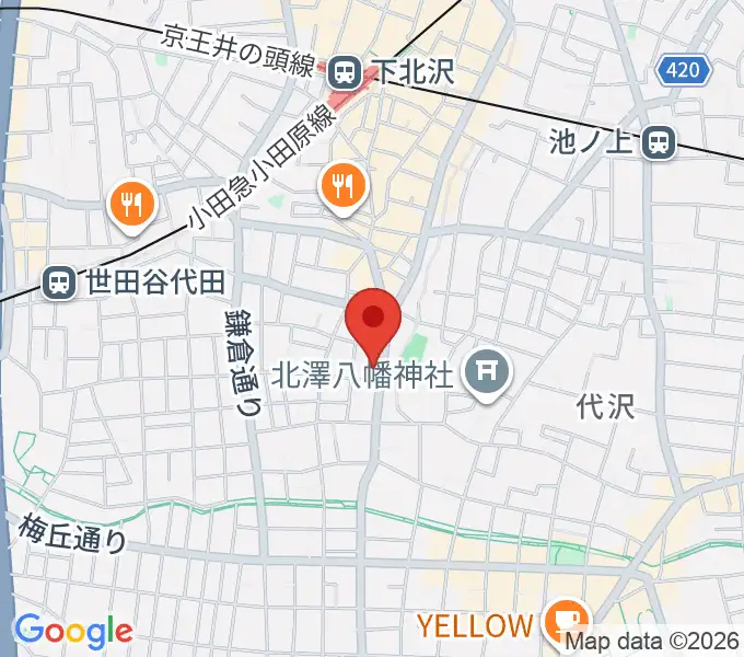 下北沢BASEMENT BARの地図