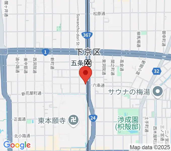 京都 カノン音楽院の地図