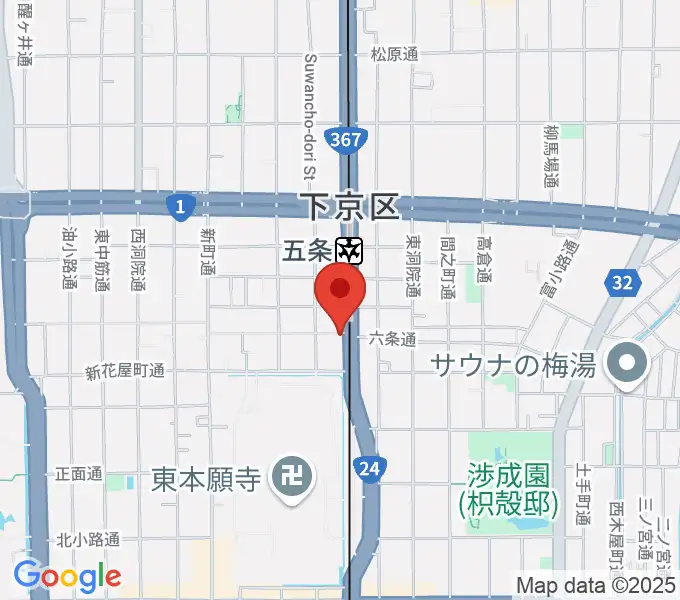 京都 カノン音楽院の地図