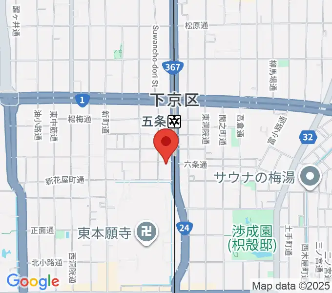 京都 カノン音楽院の地図
